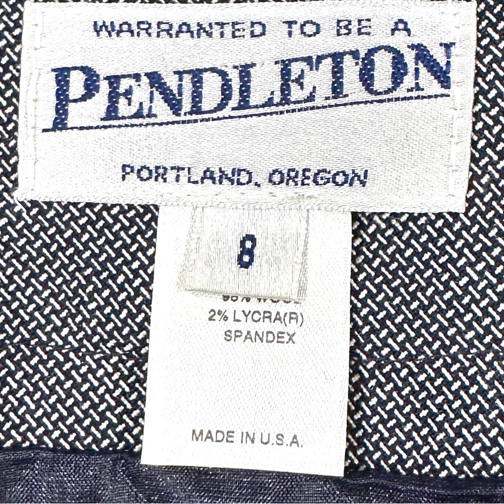 Pendleton Gray Stretch Wool Pleated Hem Pencil Sk… - image 5